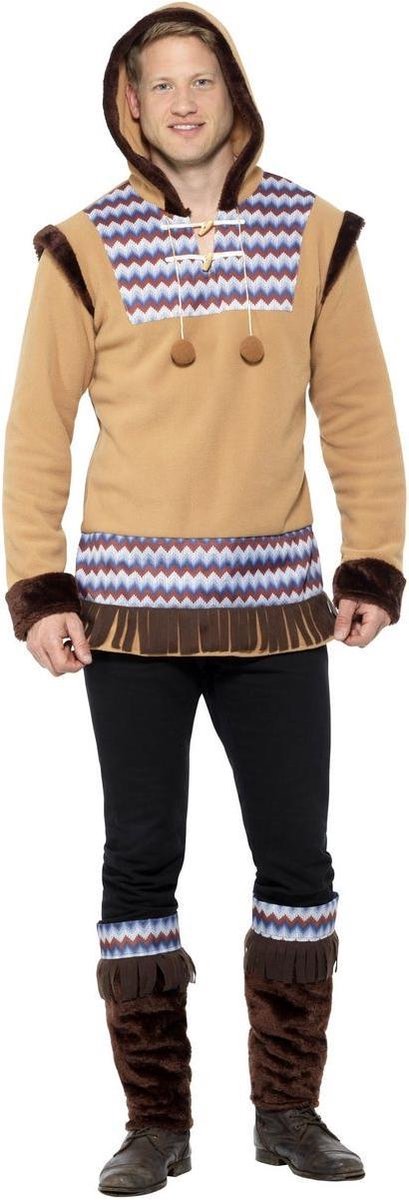 Eskimo Kostuum | Noordpool Eskimo Koude Neus | Man | Large | Carnaval kostuum | Verkleedkleding